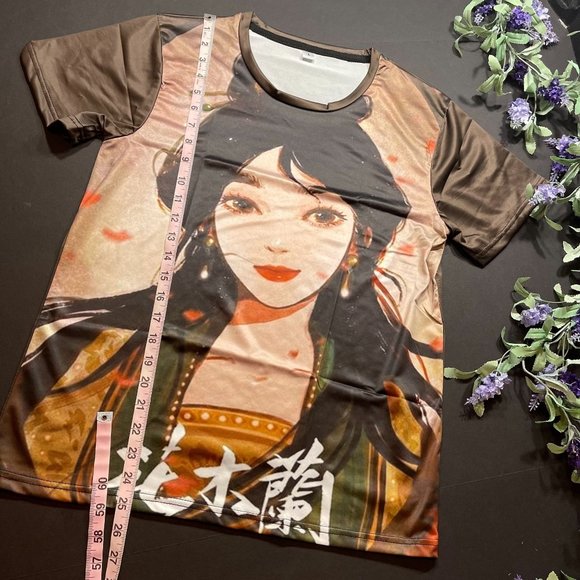 Disney Inspired Mulan Warrior Princess Women's Short Sleeve Blouse - Picture 6 of 8